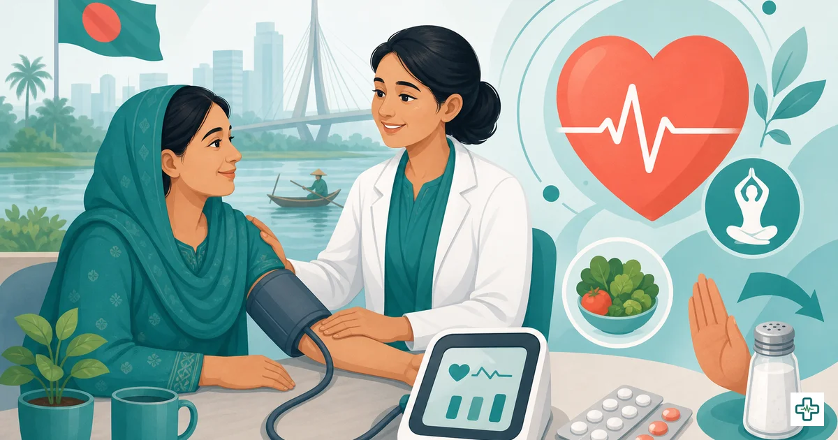 High blood pressure and heart medicines in Bangladesh — ACE inhibitors, beta-blockers, calcium-channel blockers, diuretics and aspirin