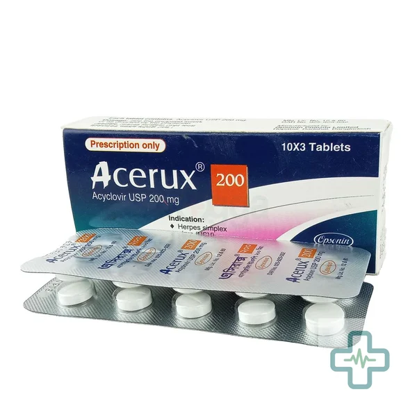Acerux 200 200 mg Tablet — Acyclovir (Aciclovir)