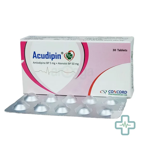 Acudipin Plus 5 mg + 50 mg Tablet — Amlodipine + Atenolol
