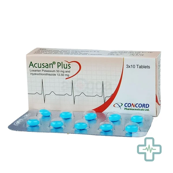 Acusan Plus 12.5 mg + 50 mg Tablet — Losartan Potassium + Hydrochlorothiazide