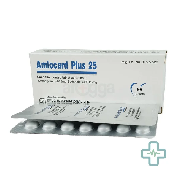 Amlocard plus 25 5 mg + 25 mg Tablet — Amlodipine + Atenolol