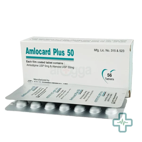 Amlocard Plus 50 5 mg + 50 mg Tablet — Amlodipine + Atenolol
