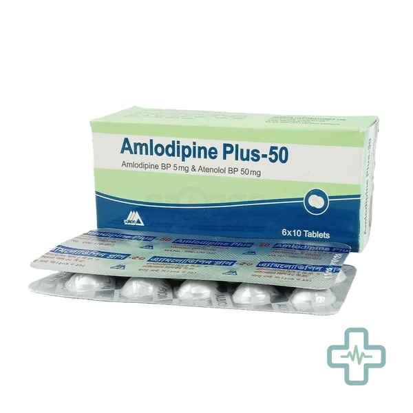 Amlodipine Plus 50 5 mg + 50 mg Tablet — Amlodipine + Atenolol