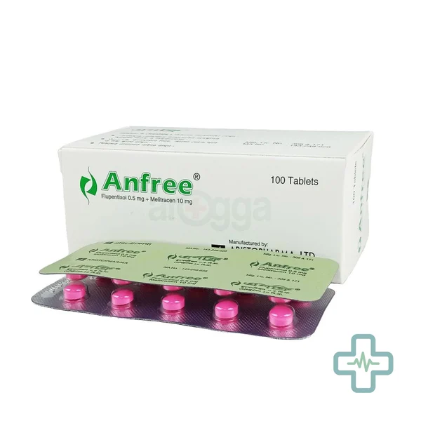 Anfree 500 mcg + 10 mg Tablet — Flupentixol + Melitracen