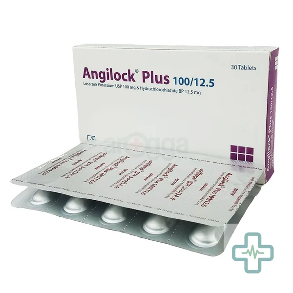 Angilock Plus 100/12.5 12.5 mg + 100 mg Tablet — Losartan Potassium + Hydrochlorothiazide