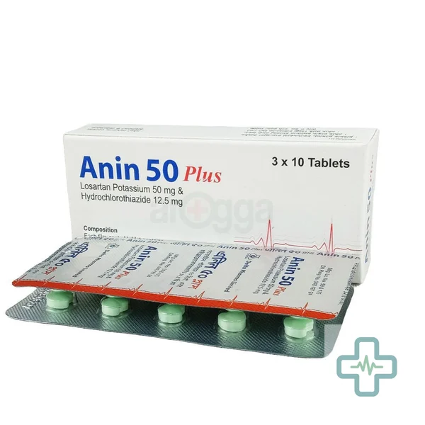 Anin 12.5 mg + 50 mg Tablet — Losartan Potassium + Hydrochlorothiazide
