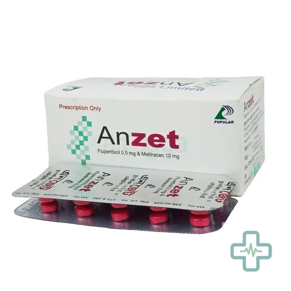 Anzet 500 mcg + 10 mg Tablet — Flupentixol + Melitracen