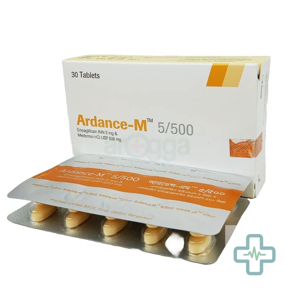 Ardance-M 5 mg + 500 mg Tablet — Empagliflozin + Metformin Hydrochloride
