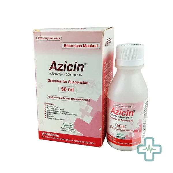 Azicin 200 mg/5 ml Powder For Suspension — Azithromycin
