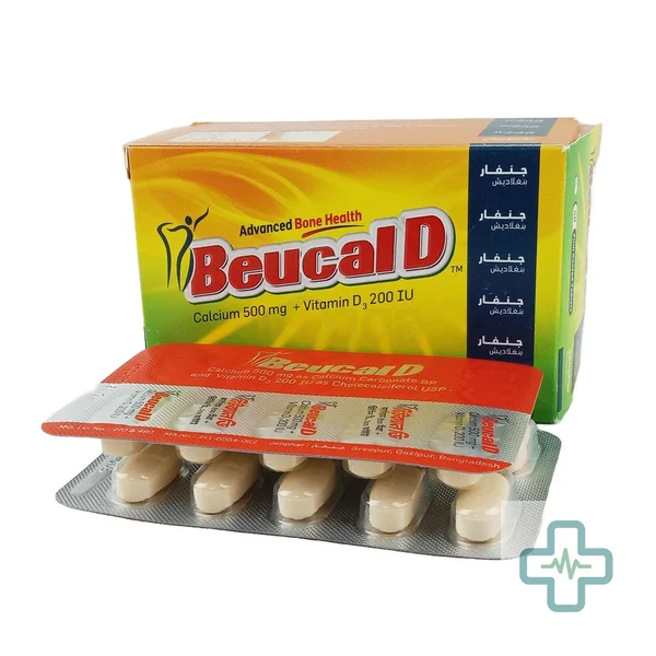 Beucal D 500 mg + 200 iu Tablet — Calcium + Vitamin D3