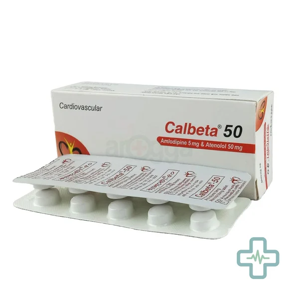 Calbeta 5 mg + 50 mg Tablet — Amlodipine + Atenolol