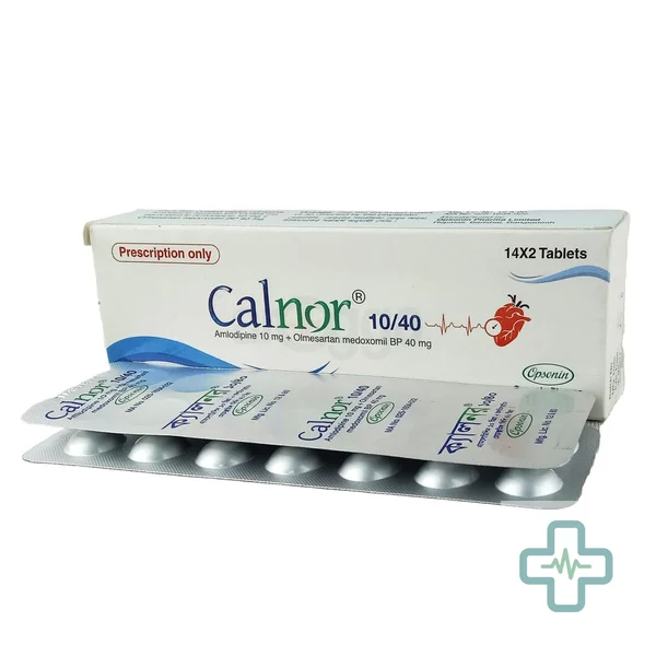 Calnor 10/40 10 mg + 40 mg Tablet — Amlodipine + Olmesartan Medoxomil