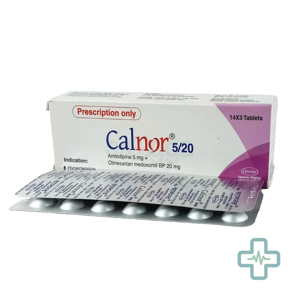 Calnor 5/20 5 mg + 20 mg Tablet — Amlodipine + Olmesartan Medoxomil