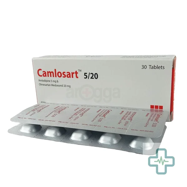 Camlosart 5/20 5 mg + 20 mg Tablet — Amlodipine + Olmesartan Medoxomil