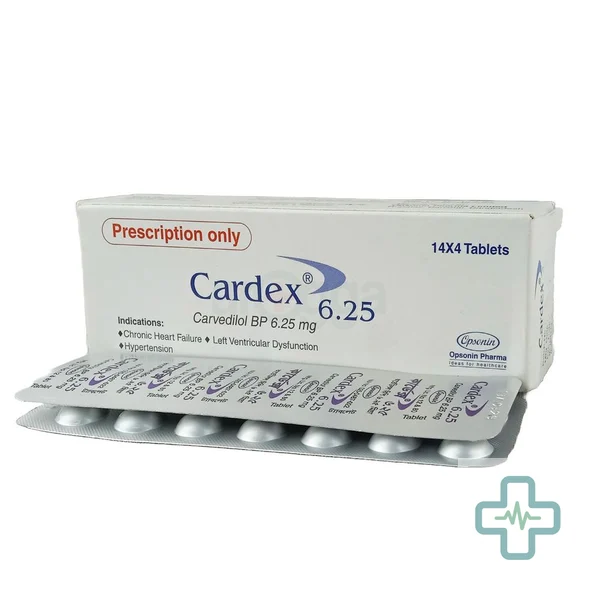 Cardex 6.25 mg Tablet — Carvedilol