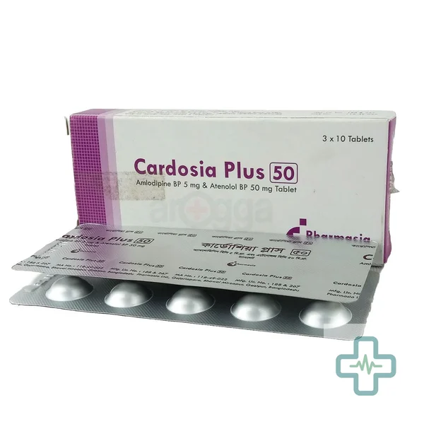 Cardosia Plus 5 mg + 50 mg Tablet — Amlodipine + Atenolol
