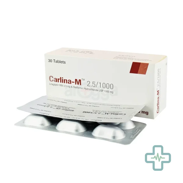 Carlina-M 2.5/1000 2.5 mg + 1000 mg Tablet — Linagliptin + Metformin Hydrochloride
