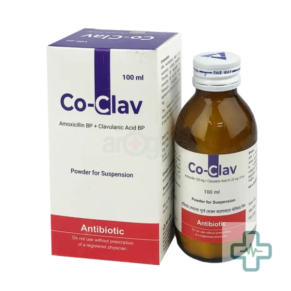 Co-Clav 125 mg + 31.25 mg/5 ml Powder For Suspension — Amoxicillin + Clavulanic Acid