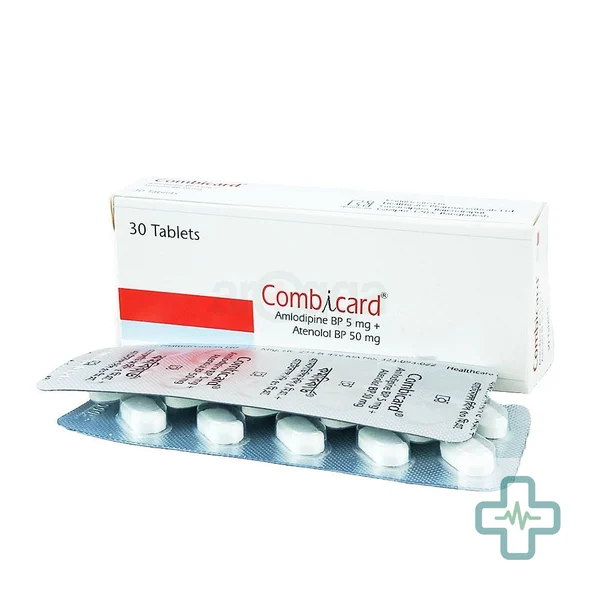Combicard 5 mg + 50 mg Tablet — Amlodipine + Atenolol