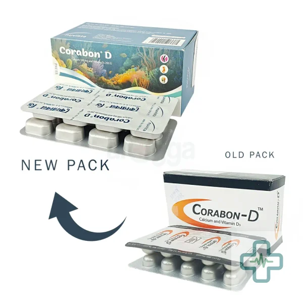 Corabon-D 500 mg + 200 iu Tablet — Calcium + Vitamin D3