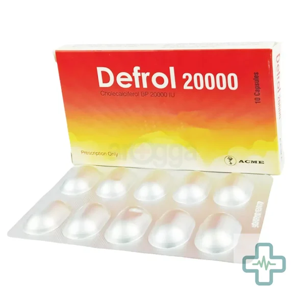 Defrol 20000 20000 iu Capsule — Cholecalciferol (Vitamin D3)