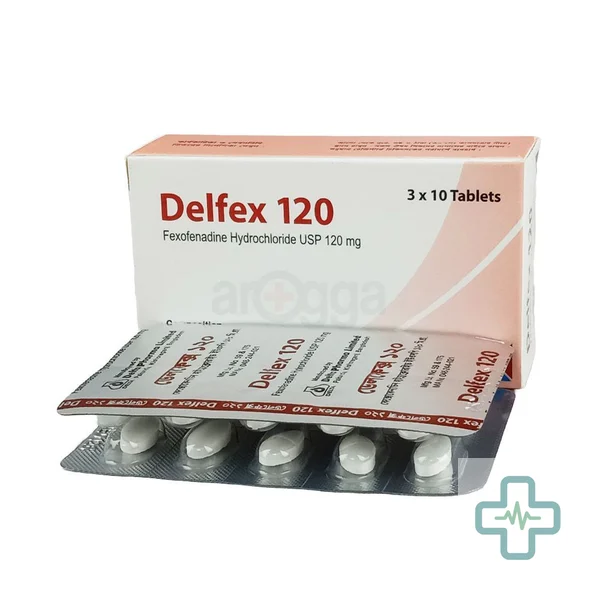 Delfex 120 120 mg Tablet — Fexofenadine Hydrochloride