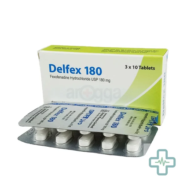 Delfex 180 180 mg Tablet — Fexofenadine Hydrochloride