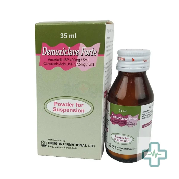 Demoxiclave Forte 400 mg + 57.5 mg/5 ml Powder For Suspension — Amoxicillin + Clavulanic Acid