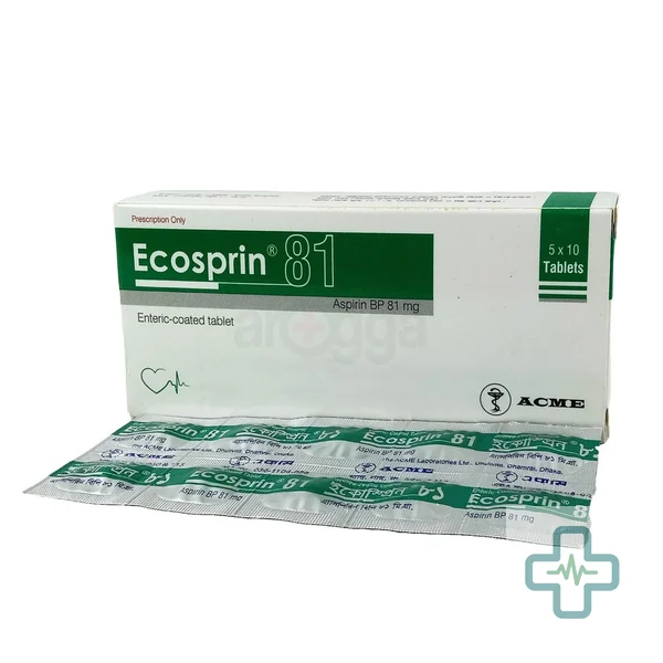 Ecosprin 81 81 mg Tablet — Aspirin (Acetylsalicylic Acid)