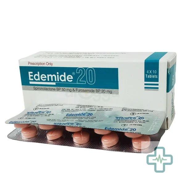 Edemide 20 mg + 50 mg Tablet — Frusemide + Spironolactone