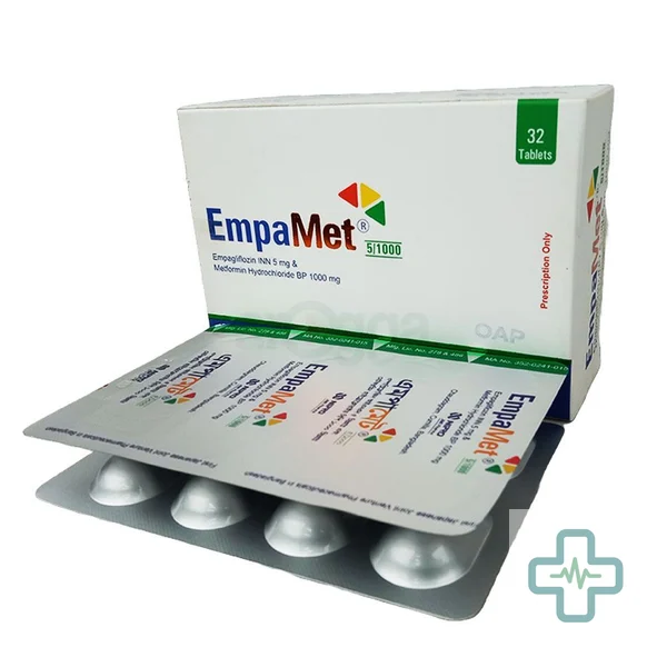 EmpaMet 5/1000 5 mg + 1000 mg Tablet — Empagliflozin + Metformin Hydrochloride