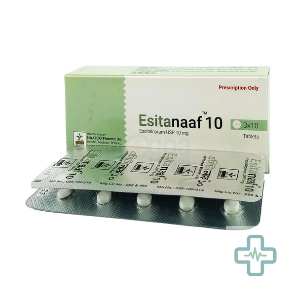 Esitanaaf 10 10 mg Tablet — Escitalopram