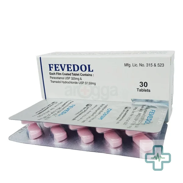 Fevedol 325 mg + 37.5 mg Tablet — Paracetamol + Tramadol Hydrochloride