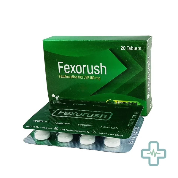 Fexorush 180 mg Tablet — Fexofenadine Hydrochloride