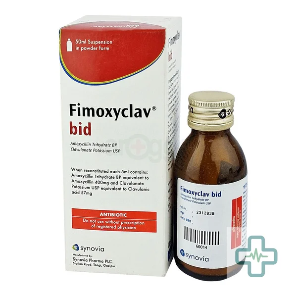 Fimoxyclav Bid 400 mg + 57.5 mg/5 ml Powder For Suspension — Amoxicillin + Clavulanic Acid