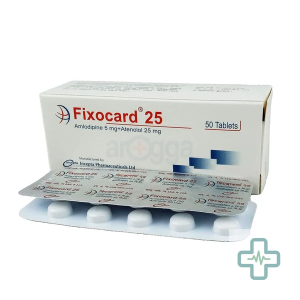 Fixocard 5 mg + 25 mg Tablet — Amlodipine + Atenolol