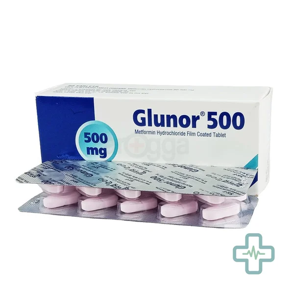 Glunor 500 500 mg Tablet — Metformin Hydrochloride