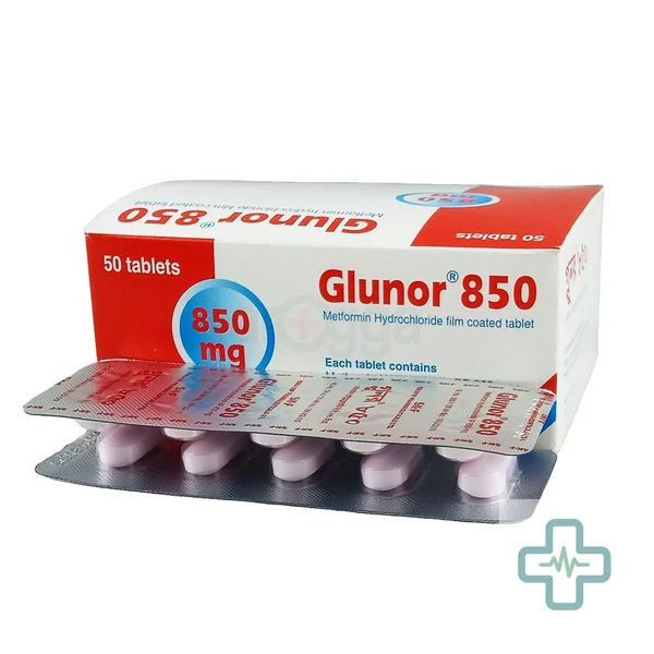 GLUNOR 850 850 mg Tablet — Metformin Hydrochloride