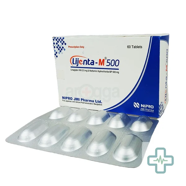 Lijenta-M 500 2.5 mg + 500 mg Tablet — Linagliptin + Metformin Hydrochloride