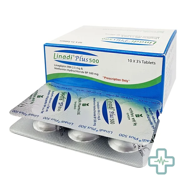 Linadi Plus 500 2.5 mg + 500 mg Tablet — Linagliptin + Metformin Hydrochloride