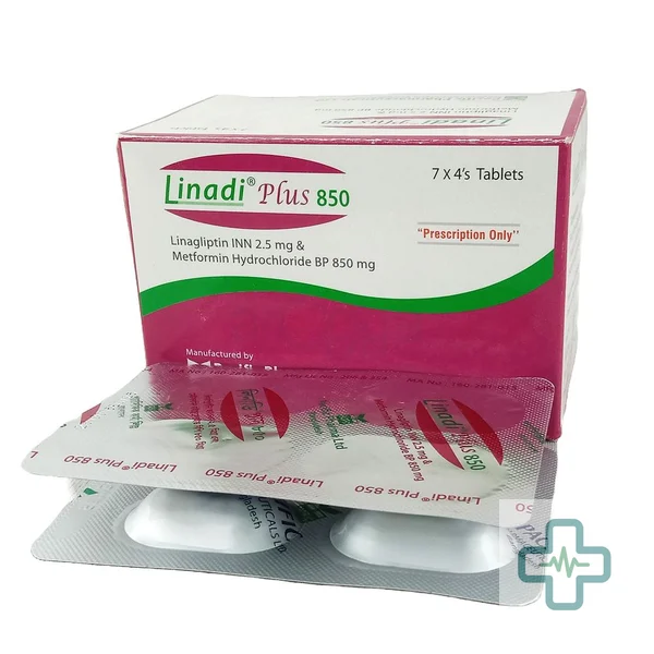 Linadi Plus 850 2.5 mg + 850 mg Tablet — Linagliptin + Metformin Hydrochloride