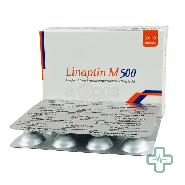 Linaptin M 500 2.5 mg + 500 mg Tablet — Linagliptin + Metformin Hydrochloride