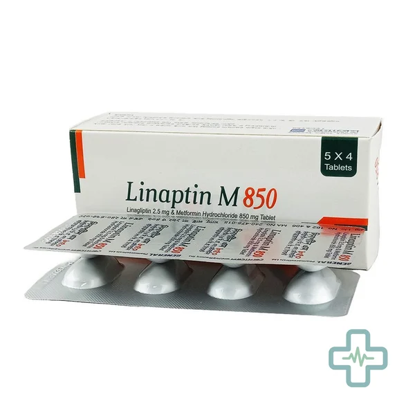 Linaptin M 850 2.5 mg + 850 mg Tablet — Linagliptin + Metformin Hydrochloride