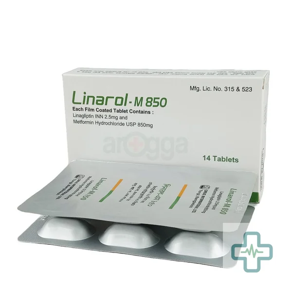 Linarol-M 850 2.5 mg + 850 mg Tablet — Linagliptin + Metformin Hydrochloride
