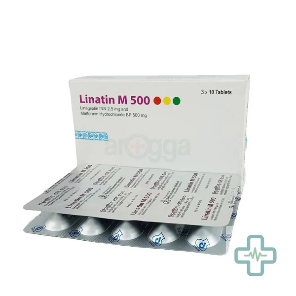 Linatin M 2.5 mg + 500 mg Tablet — Linagliptin + Metformin Hydrochloride