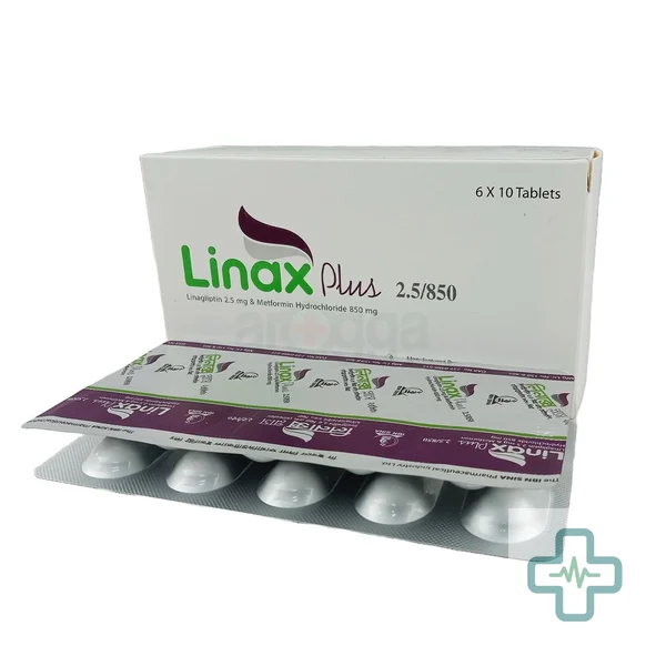 Linax Plus 2.5 mg + 850 mg Tablet — Linagliptin + Metformin Hydrochloride
