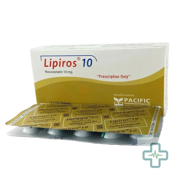 Lipiros 10 10 mg Tablet — Rosuvastatin