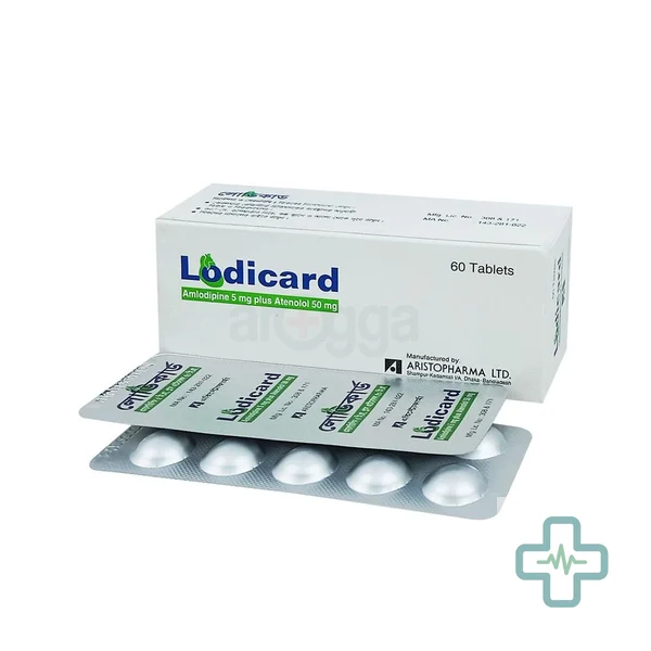 Lodicard 5 mg + 50 mg Tablet — Amlodipine + Atenolol