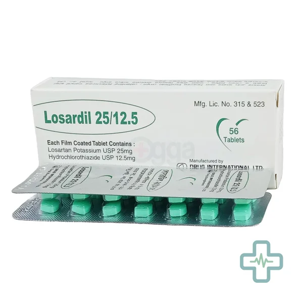 Losardil 25/12.5 12.5 mg + 25 mg Tablet — Losartan Potassium + Hydrochlorothiazide