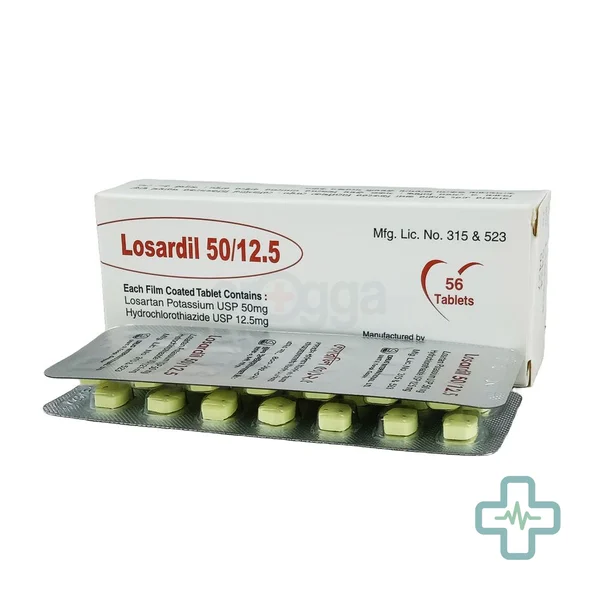 Losardil 50/12.5 12.5 mg + 50 mg Tablet — Losartan Potassium + Hydrochlorothiazide